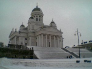 Helinksi in the snow