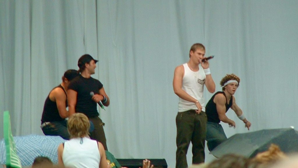 Blue on stage at Pride 2003